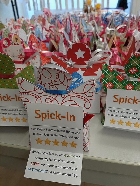 Weihnachtsengel mit Grußkarte selbstgemacht 