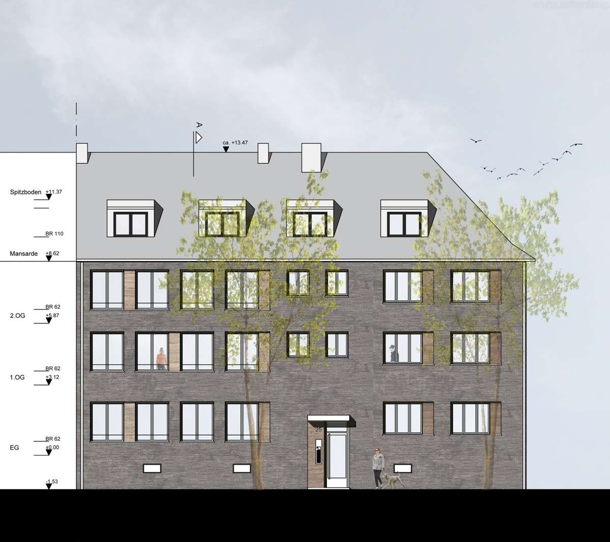 Ansicht Entwurf Langenbeckstr.
