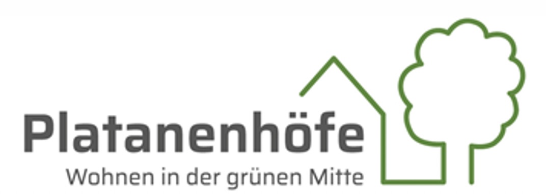 Logo Platanenhöfe mit grünem Baum